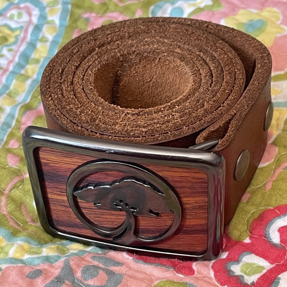 Koa belt and buckle